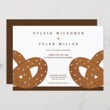 塩プレッツェルイラストレーション結婚ズホワイトブラウン