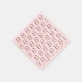 塩プレッツェルツイストパターンパーティーピンク スタンダードカクテルナプキン (角)