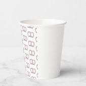 塩プレッツェルツイストパターンパーティーピンク 紙コップ (左)