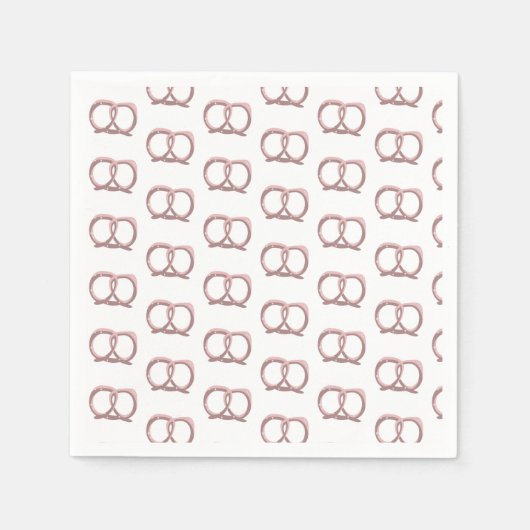 塩プレッツェルツイストパターンパーティー スタンダードカクテルナプキン (正面)