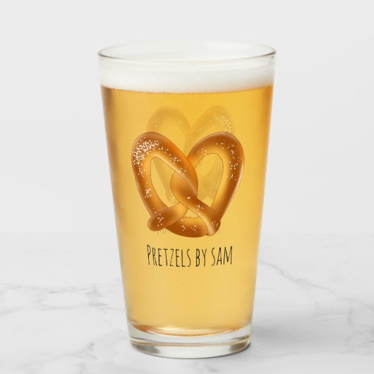 塩入りソフトプレッツェル タンブラーグラス (ドリンク正面)