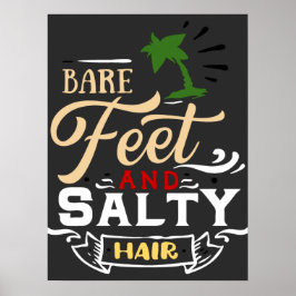 塩分ビーチ足 ポスター