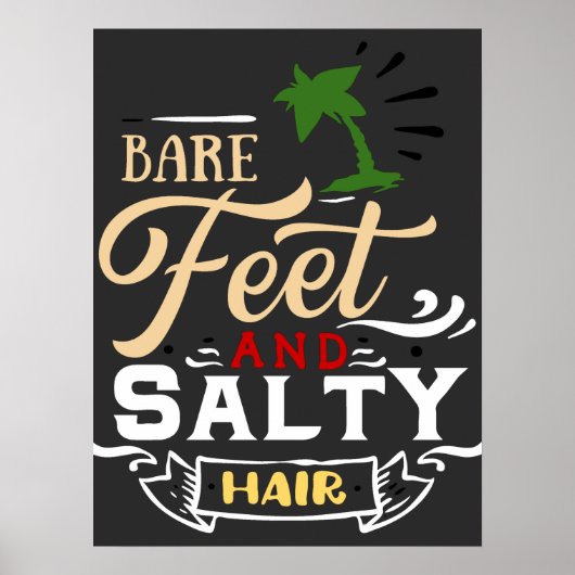 塩分ビーチ足 ポスター (正面)