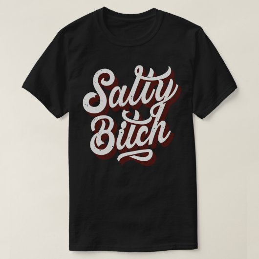 塩分ヴィンテージタイポグラフィデザイン Tシャツ (デザイン正面)