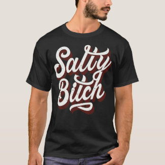 塩分ヴィンテージタイポグラフィデザイン Tシャツ