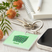 塩化ナトリウムの分子モデルキーホルダー キーホルダー (正面右)