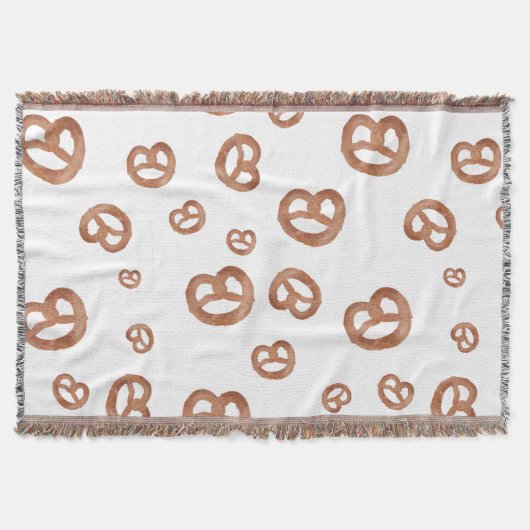 塩化軟水色プレッツェルパターン スローブランケット (正面)