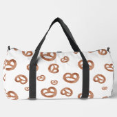 塩化軟水色プレッツェルパターン ダッフルバッグ (正面)