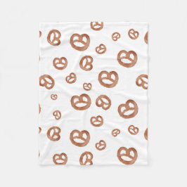 塩化軟水色プレッツェルパターン フリースブランケット