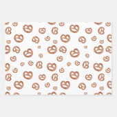 塩化軟水色プレッツェルパターン ラッピングペーパーシート (正面)