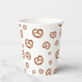 塩化軟水色プレッツェルパターン 紙コップ (正面)