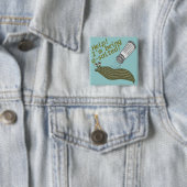 塩味のスラグしゃれのおもしろいな動物の冗談 缶バッジ (インサイチュ)