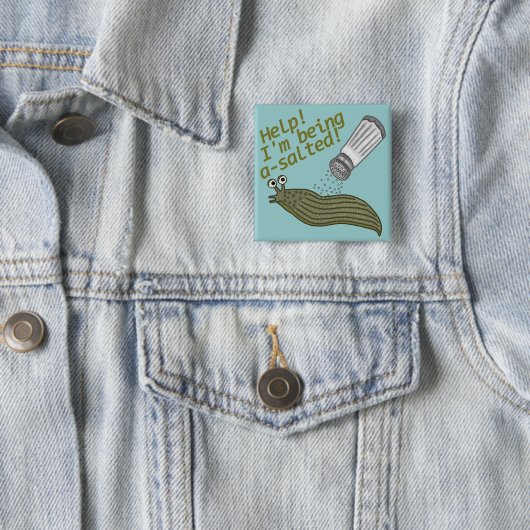 塩味のスラグしゃれのおもしろいな動物の冗談 缶バッジ (インサイチュ)