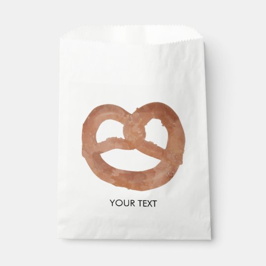 塩味のソフトプレッツェル カスタムテキスト フェイバーバッグ (正面)
