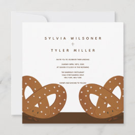 塩味のプレッツェルが楽しい結婚式の招待状 招待状