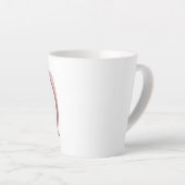 塩味のプレッツェルツイストの名前 カフェラテマグ (右アングル)