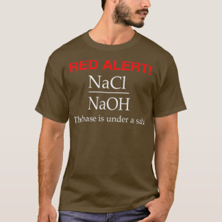塩基は塩化学下にあおもしろいる Tシャツ
