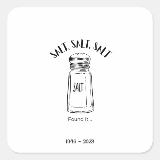 塩失ったの震え – それを好む スクエアシール (正面)