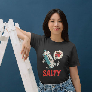 塩対応しないで - 面白い食べ物駄洒落 サラスティック・ジョーク トライブレンドTシャツ