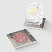 塩工場パブ、歴史的ロズウェル、Ga。コースター ストーンコースター (横)