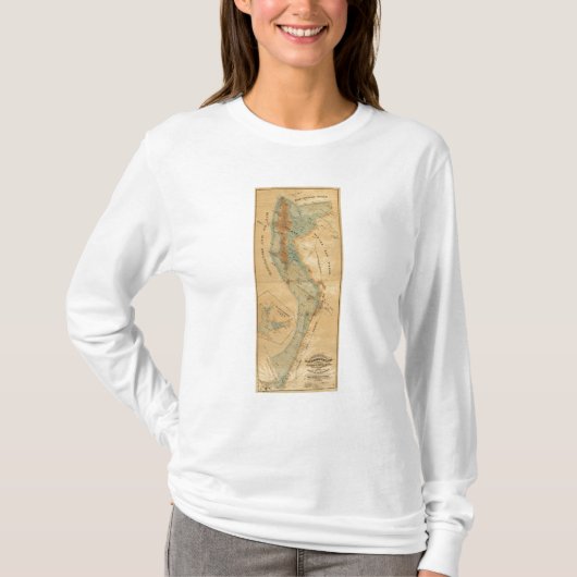 塩性湿地および潮土地の地図 Tシャツ (正面)