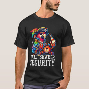 塩振りセキュリティ海賊ヘッドオウム蟹クラブ Tシャツ