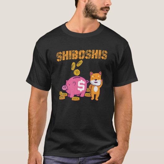 塩星の柴犬コインクリプト Tシャツ (正面)