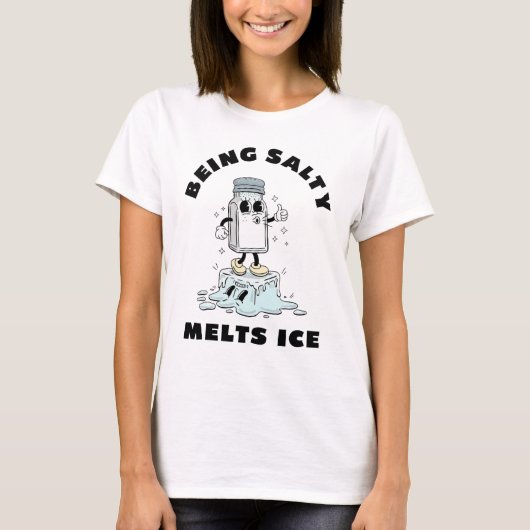 塩気があると氷が溶ける Tシャツ (正面)