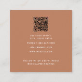 塩気のあるソフト水彩プレッツェルパターン スクエア名刺 (裏面)