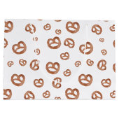 塩気のあるソフト水彩プレッツェルパターン ラージペーパーバッグ (裏面)