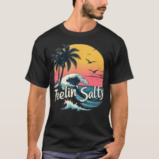 塩気のあるビーチの夏休み Tシャツ
