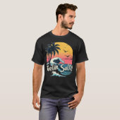 塩気のあるビーチの夏休み Tシャツ (正面フル)