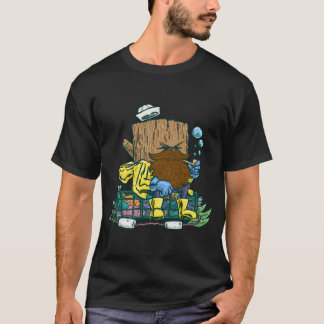 塩気のある海のログ Tシャツ