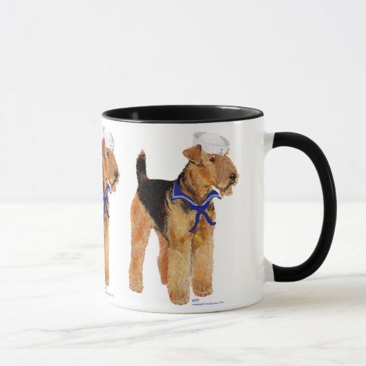 塩気のある犬の水兵 マグカップ (右)