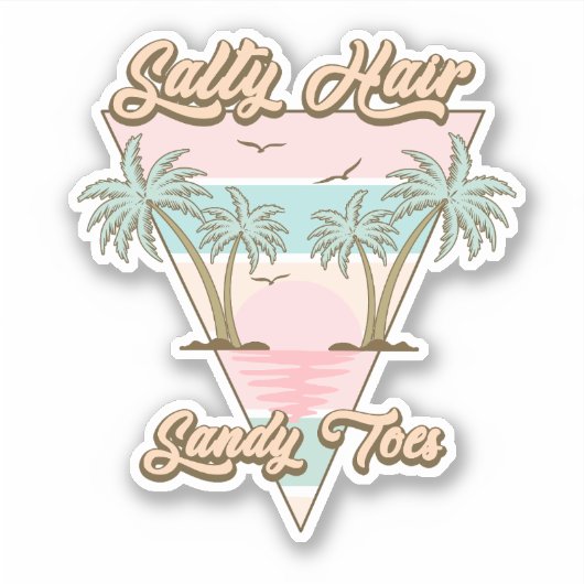 塩気のある髪の砂地のつま先 シール (正面)