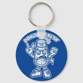 塩気を使うな、おもしろいイラストレーション キーホルダー