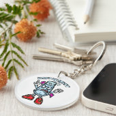 塩気を使うな、おもしろいイラストレーション キーホルダー (正面右)