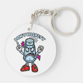 塩気を使うな、おもしろいイラストレーション キーホルダー (裏面)