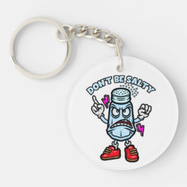 塩気を使うな、おもしろいイラストレーション キーホルダー