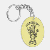 塩気を使うな、おもしろいイラストレーション キーホルダー (正面左)