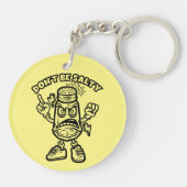 塩気を使うな、おもしろいイラストレーション キーホルダー (裏面)