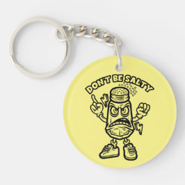 塩気を使うな、おもしろいイラストレーション キーホルダー