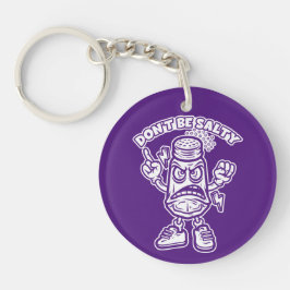 塩気を使うな、おもしろいイラストレーション キーホルダー