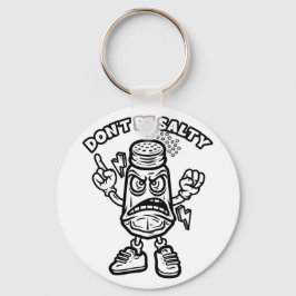 塩気を使うな、おもしろいイラストレーション キーホルダー