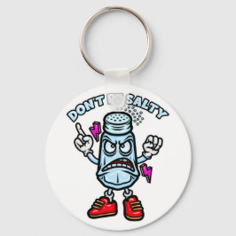 塩気を使うな、おもしろいイラストレーション キーホルダー