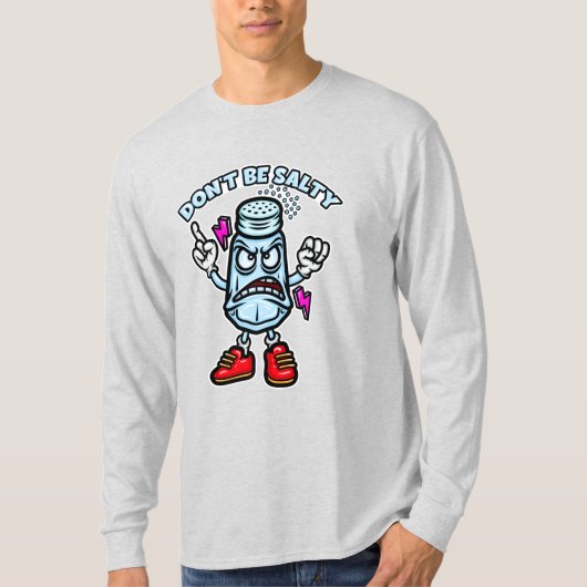 塩気を使うな、おもしろいイラストレーション Tシャツ (正面)