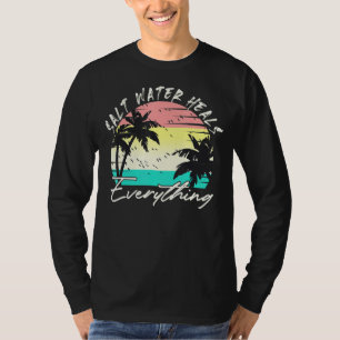 塩水が全ビーチヴィンテージレトロ1 Tシャツ