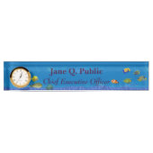 塩水のアクアリウムの机用ネームプレート デスクネームプレート (正面)