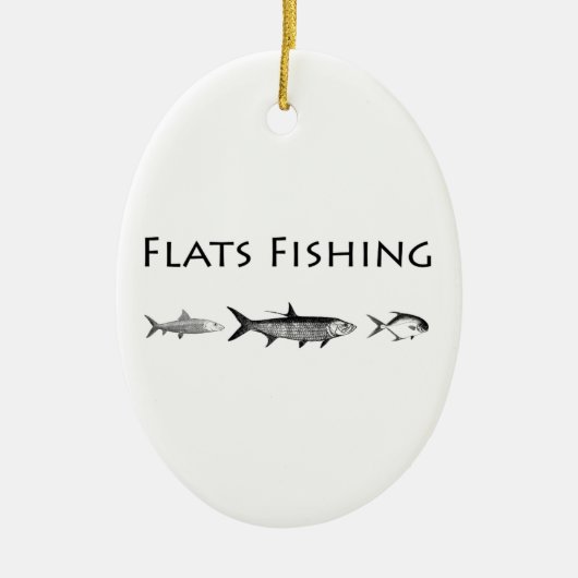 塩水のカレイ種 セラミックオーナメント (正面)