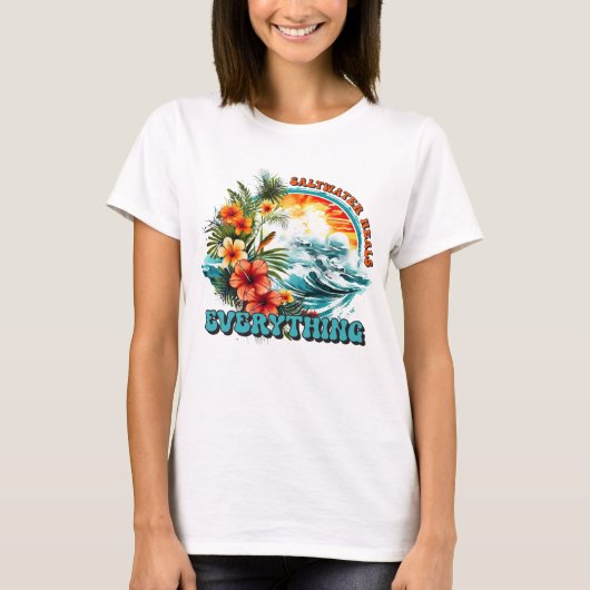 塩水は全てを癒す Tシャツ (正面)